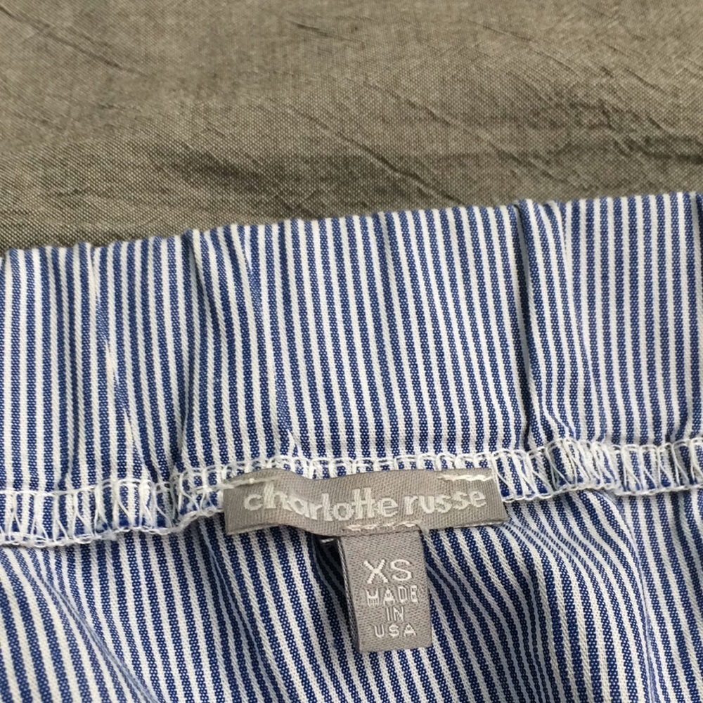 Blue stripped off the shoulder